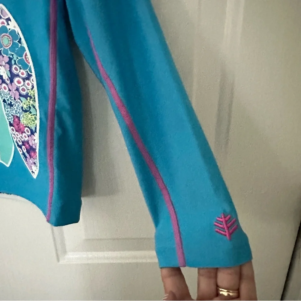 Coolibar UPF 50+ Girls  Sandshark Surfboard Long Sleeve Rashguard Sun Protective